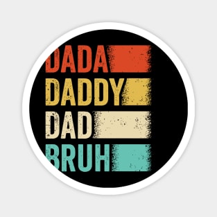 Retro Groovy Dada Daddy Dad Bruh Funny Fathers DaD Magnet